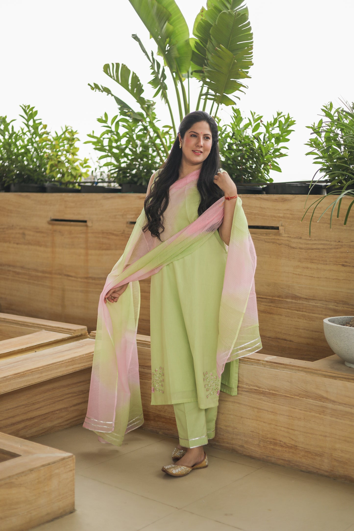 Women’s Green Kurta Set