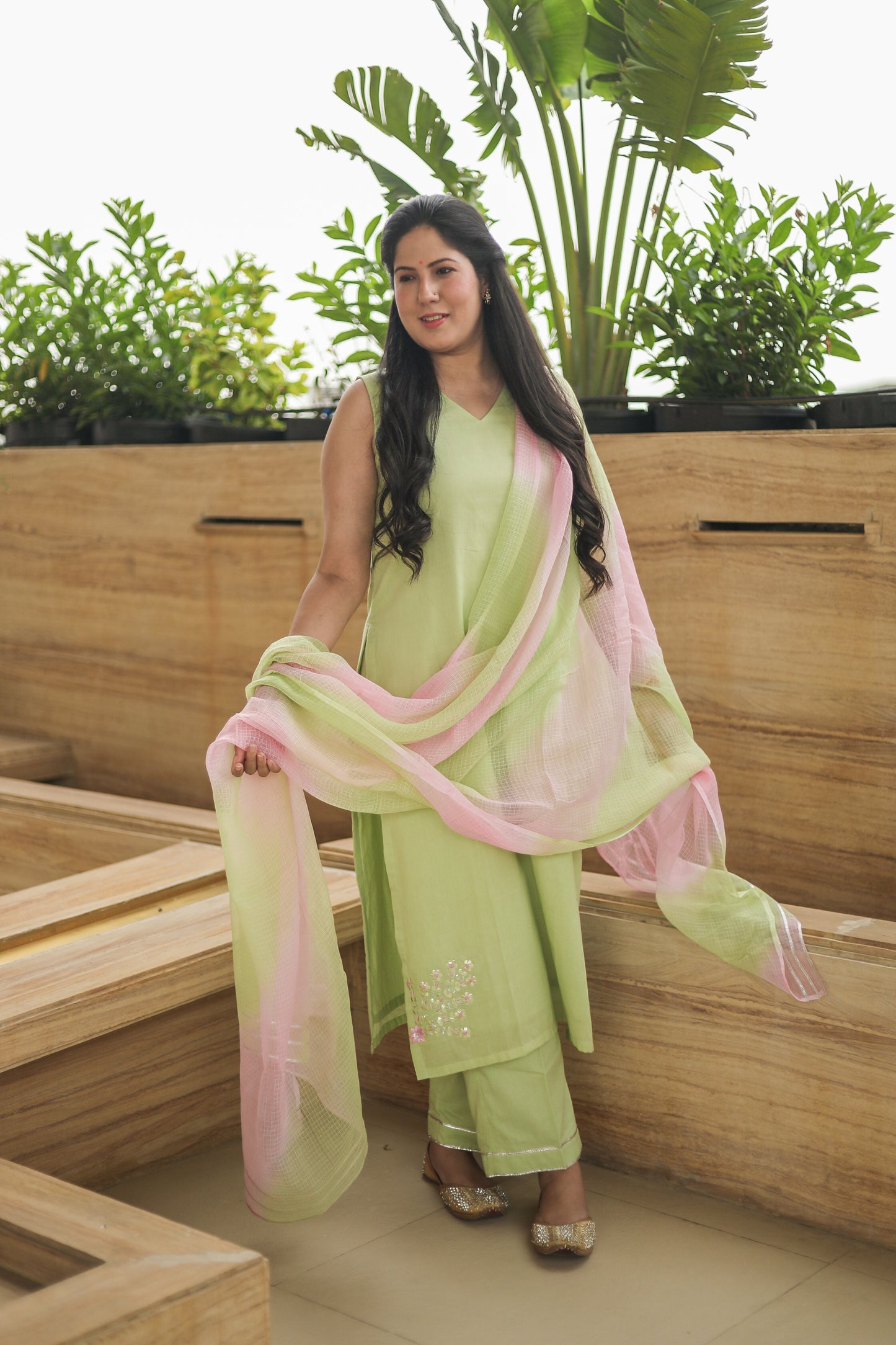 Women’s Green Kurta Set