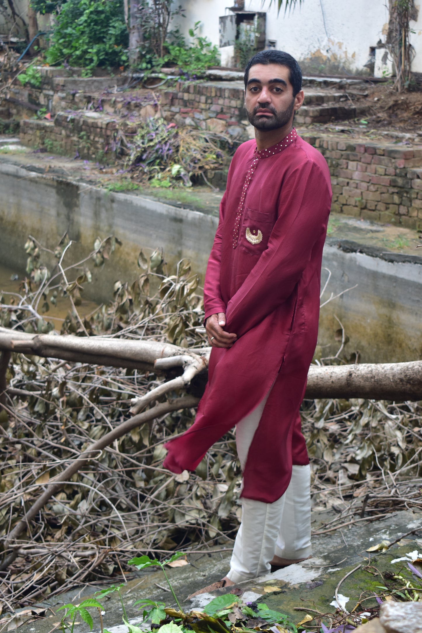 Men's Kurta - Wine